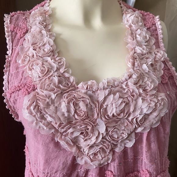 PRETTY ANGEL TOP/ DRESS TWILA LADIES VINTAGE ROMANTIC VICTORIAN Dusty roses M - Picture 11 of 12